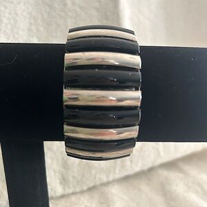 Black and silver bracelet.
